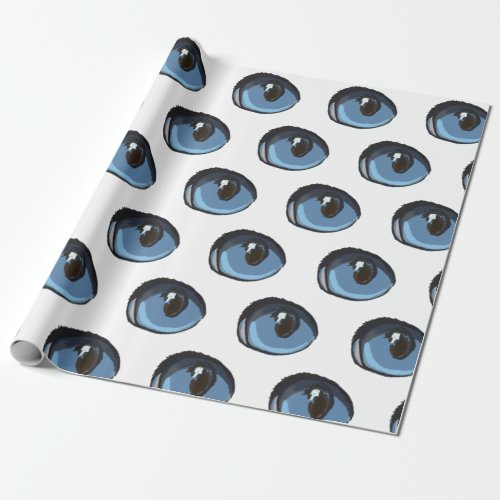 Blue Cat Eye Wrapping Paper