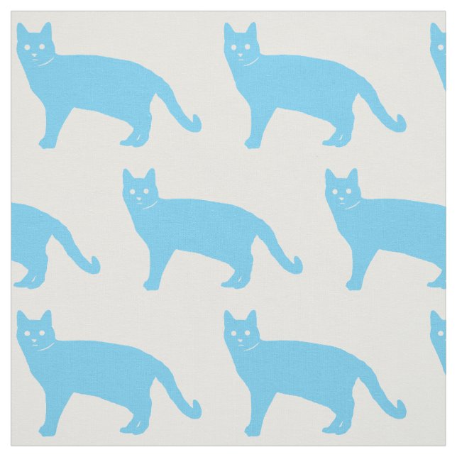 Blue Cat Fabric (Swatch)