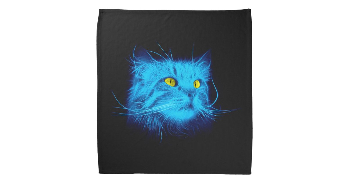 Blue Cat Face Bandana | Zazzle.com