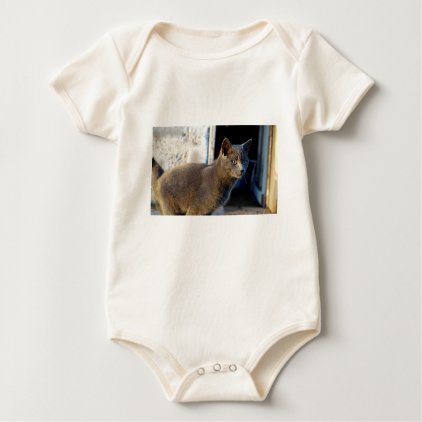 Blue Cat Focus Baby Bodysuit