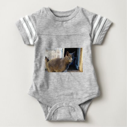 Blue Cat Focus Baby Bodysuit