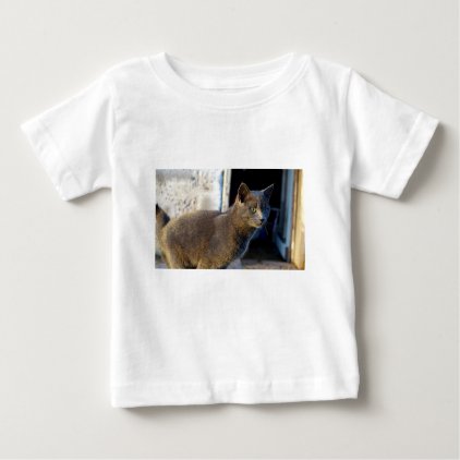 Blue Cat Focus Baby T-Shirt