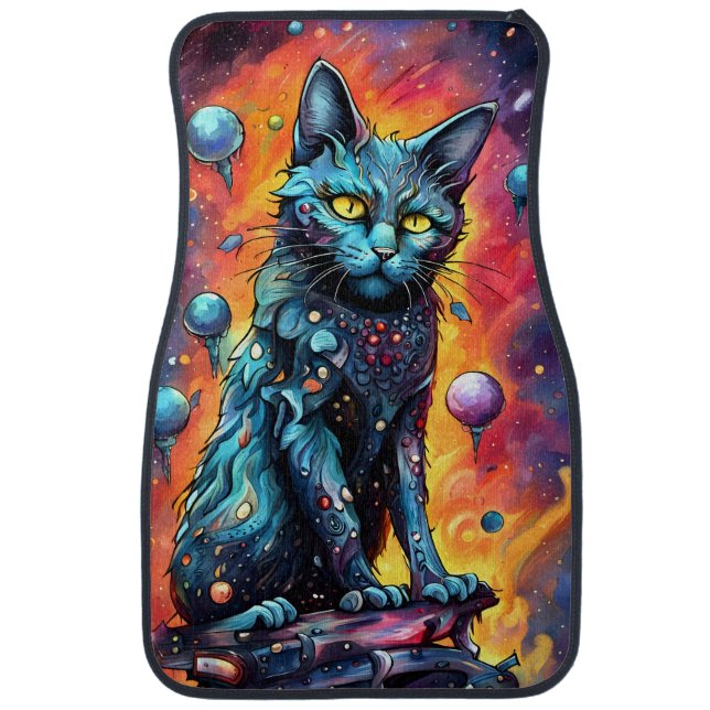 Blue Cat I Car Floor Mat (Front)