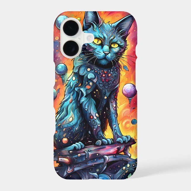 Blue Cat I Iphone Case (Back)