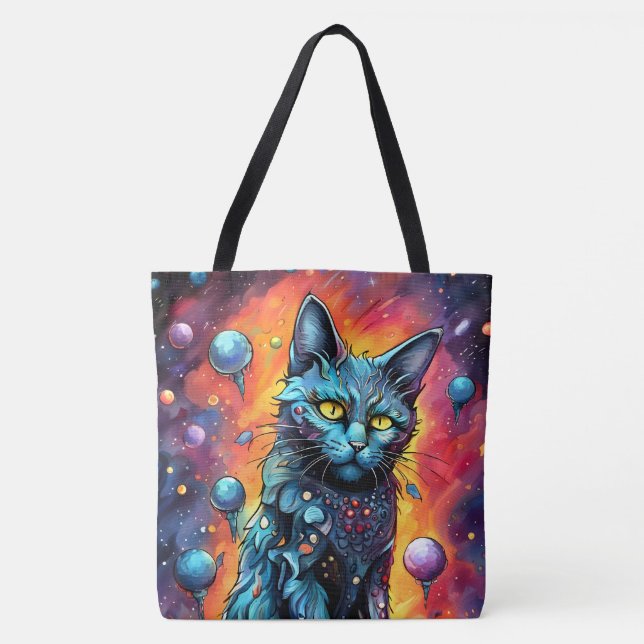Blue Cat I Tote Bag (Front)