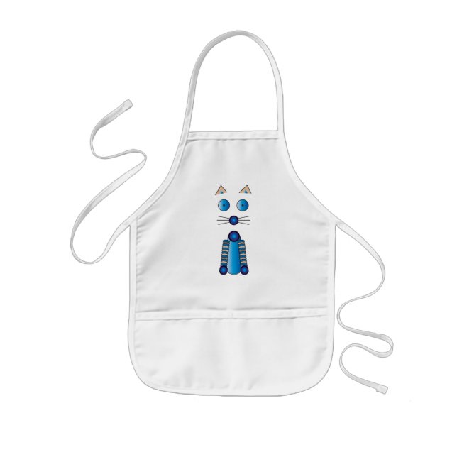 Blue CAT Kids' Apron (Front)