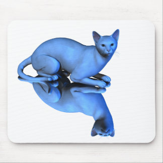 Blue Cat Mouse Pad