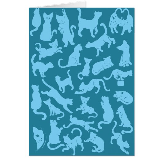 Blue Cat Pattern Cards (Front)
