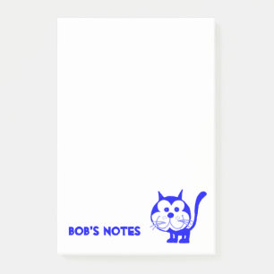 Blue Cat Post-It Notes