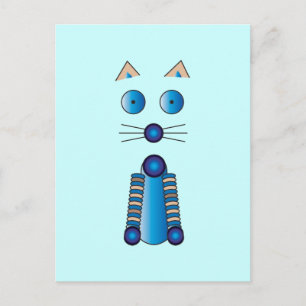 Blue CAT Postcard