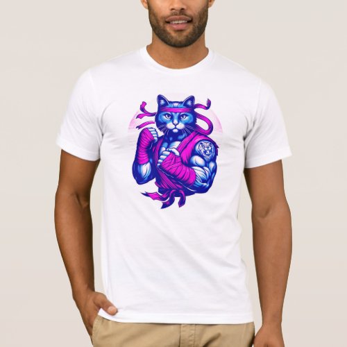Blue cat ready to fight T_Shirt
