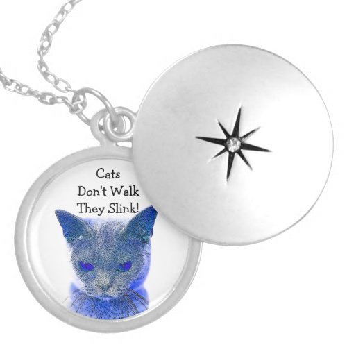 Blue Cat Slinks Necklace