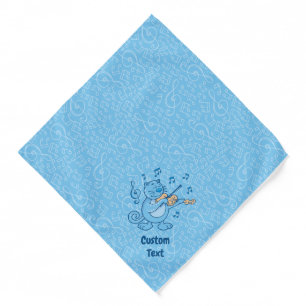 Blue Cat with Violin Bandana
