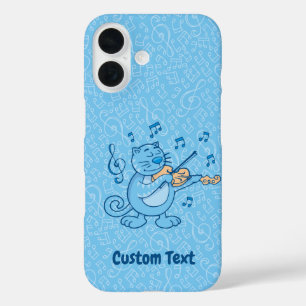 Blue Cat with Violin iPhone Case