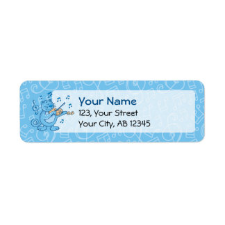 Blue Cat with Violin Label