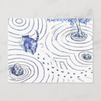 Blue Cat Zen Garden