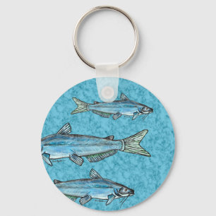 Blue Catfish Keychain