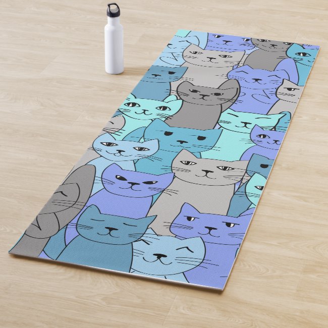 Blue Cats Design Yoga Mat