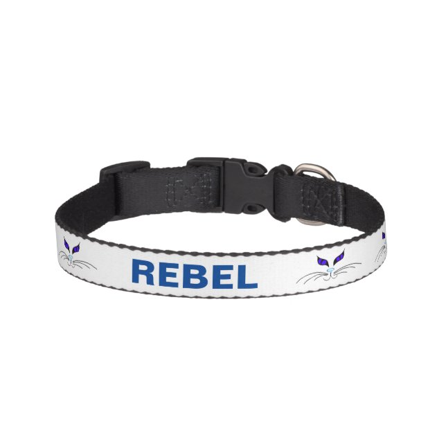 Blue Cats Eyes Cat Collar (Front)