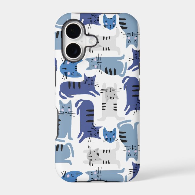 Blue Cats Iphone Case (Back)