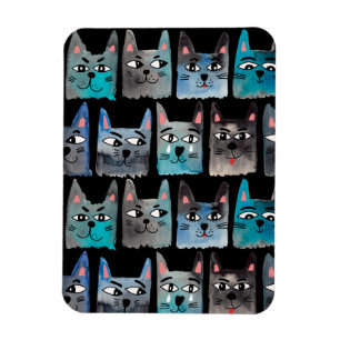 Blue cats magnet