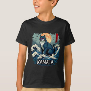 Blue Cats Wave For Kamala Funny  T-Shirt