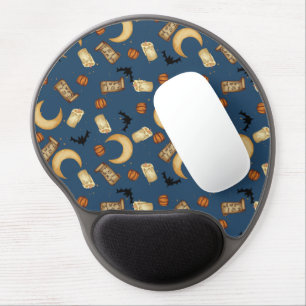 Blue Celestial Halloween Gel Wrist Rest Mouse Pad