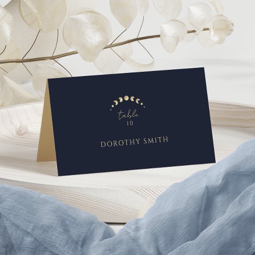 Blue Celestial Wedding Place Card