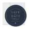 Blue Celestial Wedding Save The Date Card