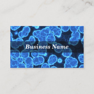 Blue Cells on Black Background Business Card