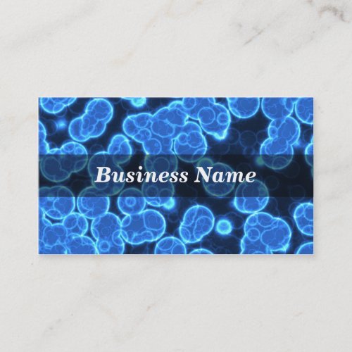 Blue Cells on Black Background Business Card