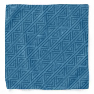 Blue Celtic Art Zig Zag Iron Age Tribal Pattern Bandana