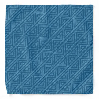Blue Celtic Art Zig Zag Iron Age Tribal Pattern Bandana