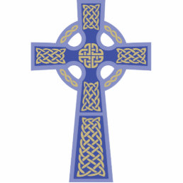 Blue Celtic Cross Photo Sculpture