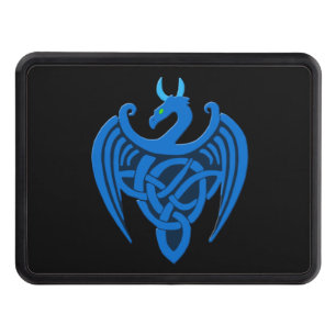 Blue Celtic Dragon Hitch Cover