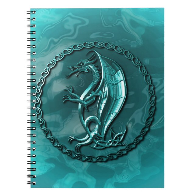 Blue Celtic Dragon Notebook (Front)