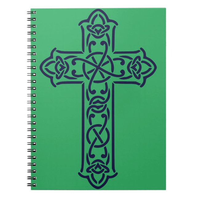 Blue Celtic High cross Notebook (Front)