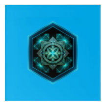 Blue Celtic Knot In A Six Sided Blue Frame