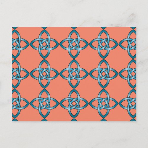 blue celtic knot postcard