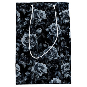 Blue Cemetery Roses Gothic Occult Medium Gift Bag