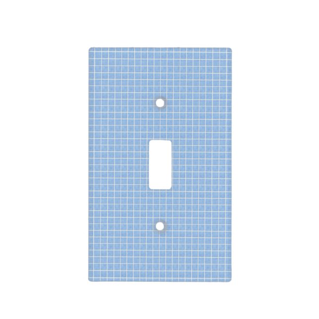 Blue Ceramic Tiles Look Light Switch Cover (Front)