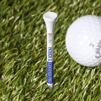 Blue Certified Pro Add Your Name & Business Logo Golf Tees