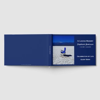 Blue Chair in White Sand, Celebration of Life