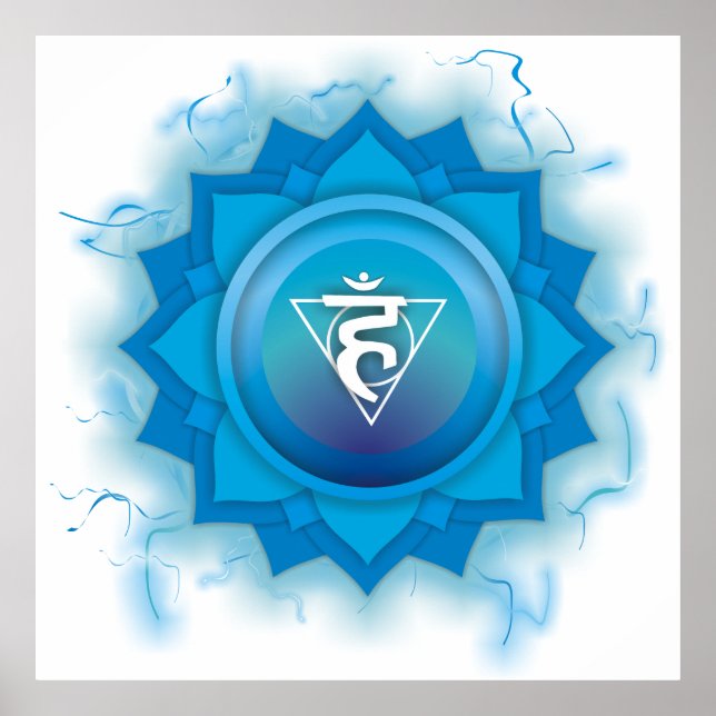 Blue chakra energy poster (Front)