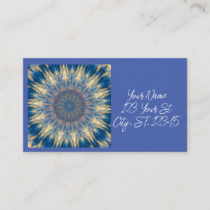 Blue Chakra Kaleidoscope Thunder_Cove Business Card