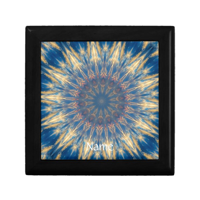 Blue Chakra Kaleidoscope Thunder_Cove  Gift Box (Front)
