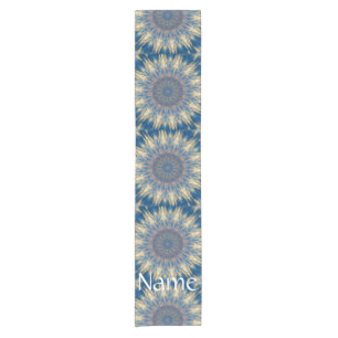 Blue Chakra Kaleidoscope Thunder_Cove   Short Table Runner