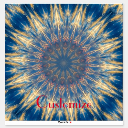 Blue Chakra Kaleidoscope Thunder_Cove Sticker