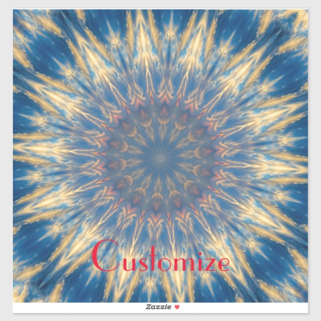 Blue Chakra Kaleidoscope Thunder_Cove Sticker (Sheet)