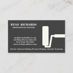 Blue Chalkboard House Painting Business Card